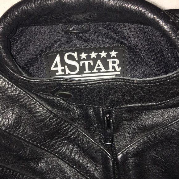 Black Leather Motorcycle Suit by Four Star - Picture 6 of 13